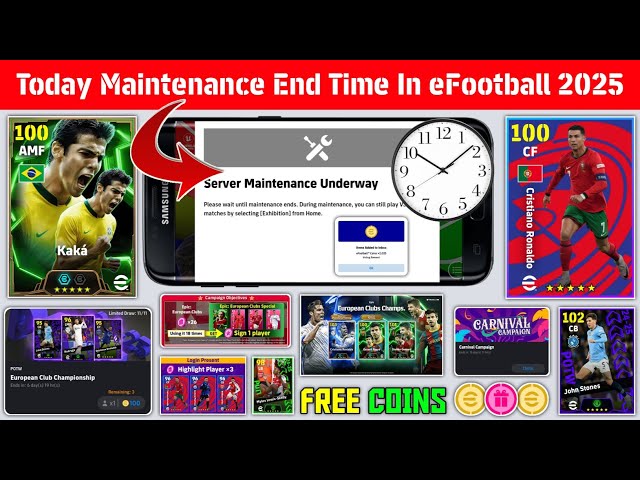 Maintenance End Time In eFootball 2025 | Pes Server Maintenance | Today Maintenance End Time