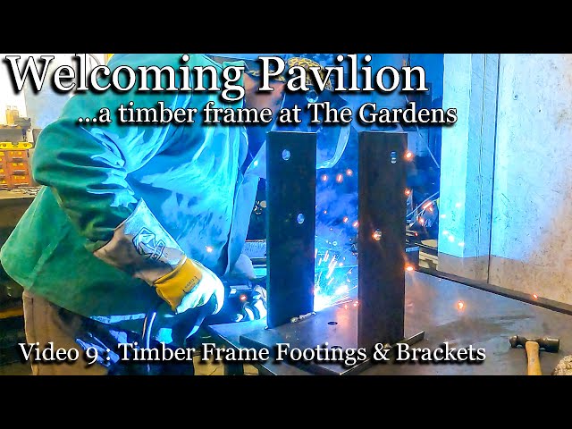 Welcoming Pavilion at The Gardens : Video 9 - Timber Frame Footings & Brackets