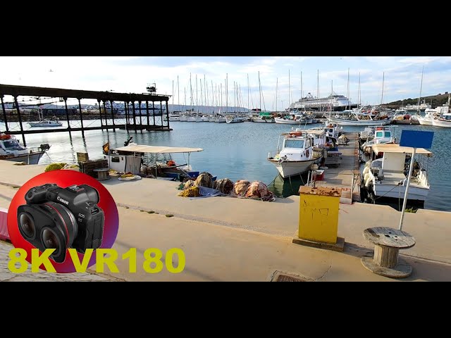 LAVRIO PORT on a lovely Spring morning on the way to see temples GREECE 8K 4K VR180 3D Travel