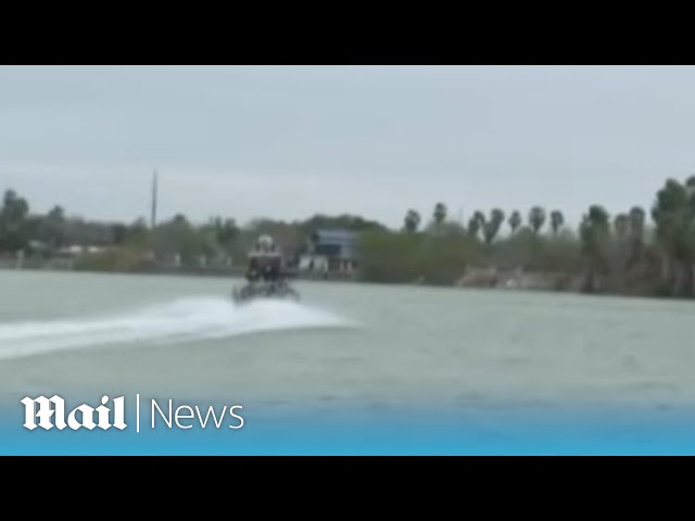 LIVE: US border patrol joins boat ride on the Rio Grande in the McAllen area of Texas