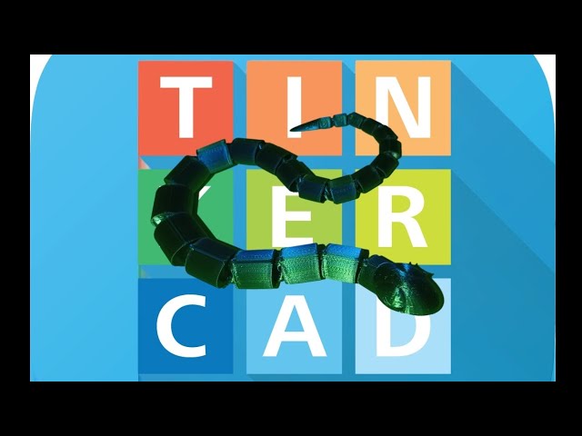 Tinkercad Beginner Tutorial ( Part 9 ) Snake Design and Print! 3D Modeling