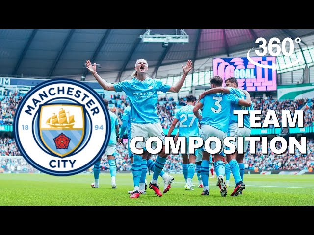 Manchester City F.C.Team composition.Premier League 2023/24 | 360°VR.