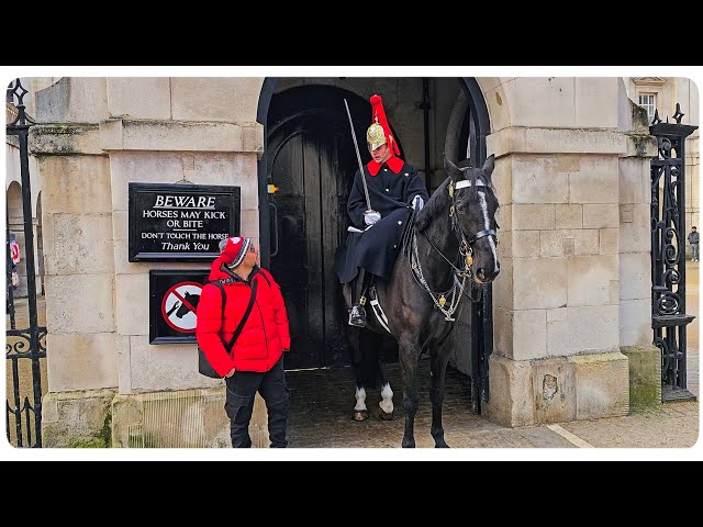 What Happens When a Canadian Tourist Thinks He Can IGNORE the Rules at Horse Guards!