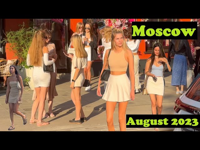 Stylish beautiful Russian Girls in center of Moscow (August, 2023)