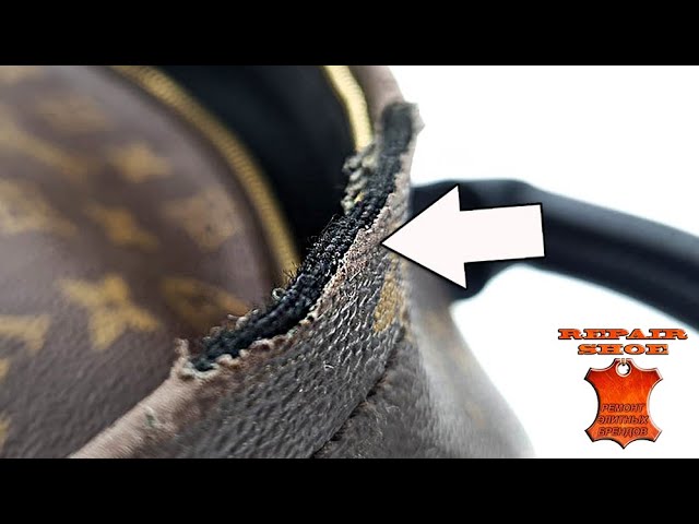 Ремонт канвы и кожи на рюкзаке Louis Vuitton