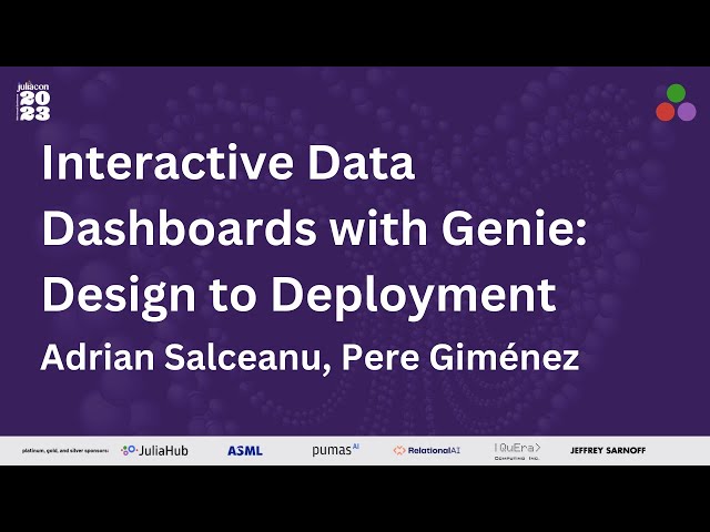 Interactive Dashboards with Genie.jl | JuliaCon 2023