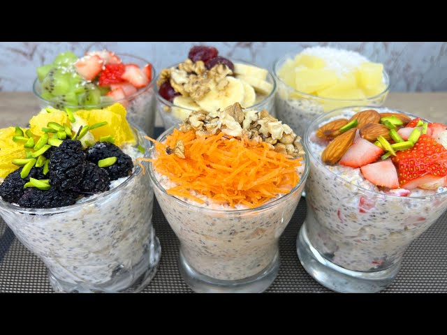 Overnight OATS/ easy,Healthy Breakfast & 6 Flavor ideas!