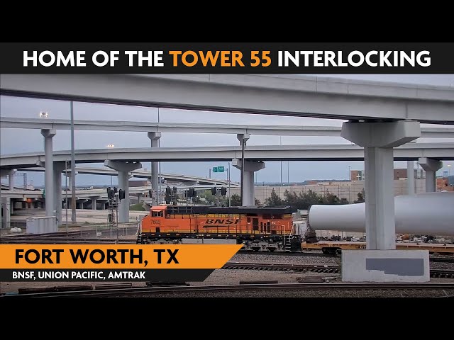 Fort Worth/Tower 55, Texas | Virtual Railfan LIVE !