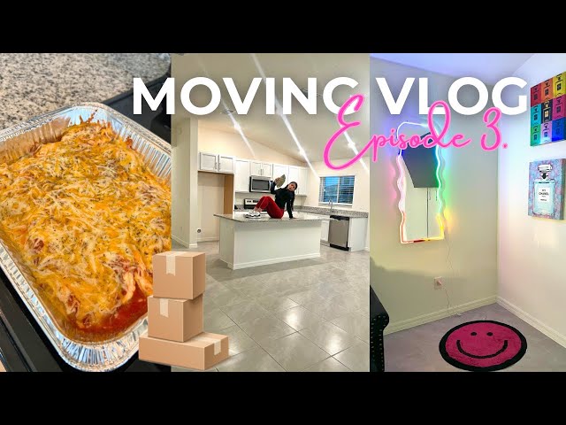 MOVING VLOG EP3:NEW HOUSE REVEAL + UNPACKING + FIRST 3 DAYS IN MY NEW HOUSE + MORE 🎀