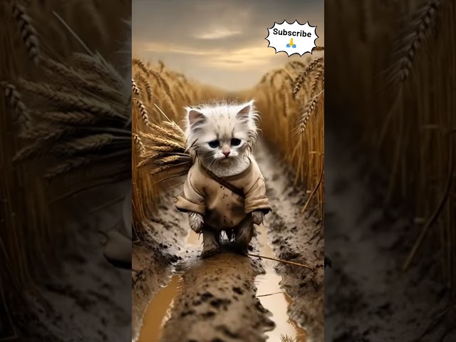 Cat's struggles for survival 😢😢😢 #sadcat #cutecat #cats #funnycats #aicat #sadstory #it'sai