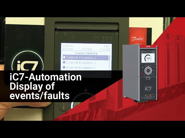 How events/faults are displayed on the iC7-Automation