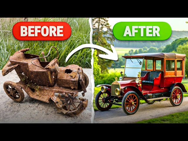 1850s Rusty Abandoned Vintage Car Restoration 😱 |  You Won’t Believe This Shocking Before & After!