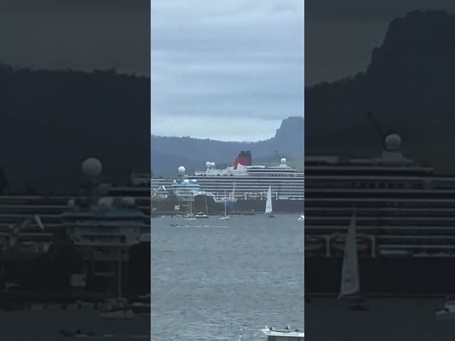 Queen Elizabeth Cruiseship in Hobart, Tasmania #cunard #cruiseship #hobart #travel #cruise #tasmania