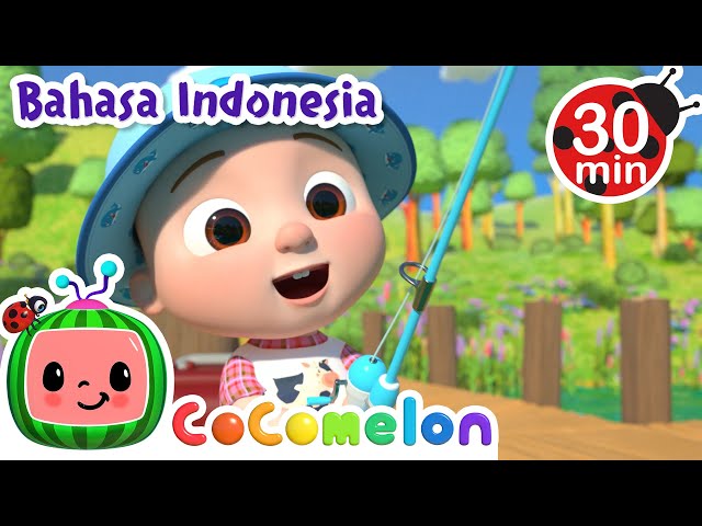 Pergi Memancing di Tepi Danau | CoComelon | Kartun dan Lagu Anak | Moonbug Kids Indonesia