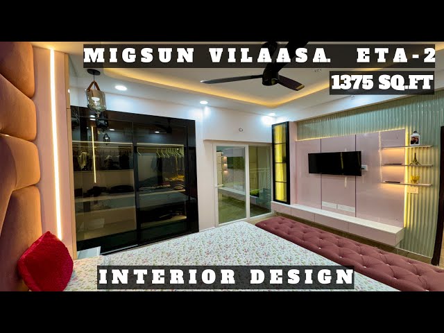 Migsun Vilaasa greater noida 3bhk+study 1375 Sq.Ft Interior design I 8700424474