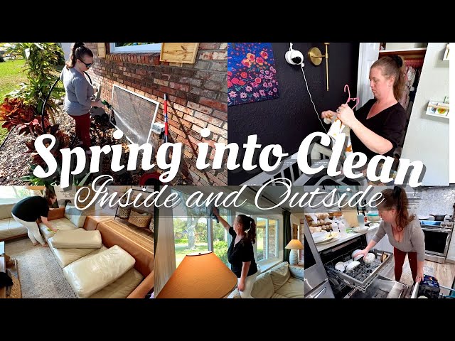 EPIC HOUSE CLEANING VIDEO! Inside and outside spring cleaning motivation clean with me