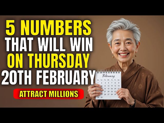 5 NUMBERS TO WIN BIG LOTTERY JACKPOT on Sunday 10th FEBRUARY 2025!