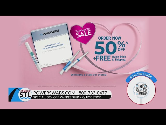 Power Swabs offers 50% off teeth whitening for the Valentine’s Day!