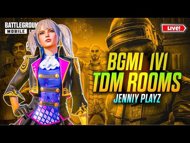 LIVE 1V1 TDM CUSTOM ROOM || JENNIY PLAYZZ IS LIVE || #bgmilivecustomroom #bgmicustomroom #bgmi