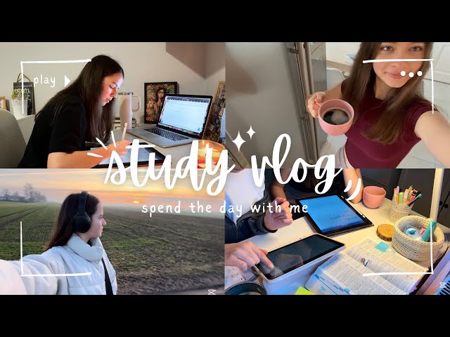 STUDY VLOG🎀📚☕️|productivity, learning, study girl era🩷✨#studymotivation #studyvlog #balans