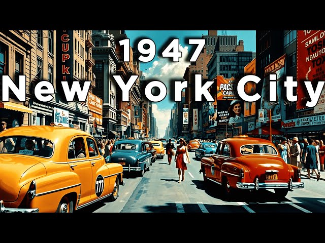 Experience 1947 New York City: HD/4K Enhanced