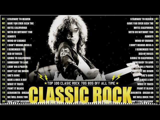 Queen, Led Zeppelin, Aerosmith, Nirvana, ACDC, Bon Jovi, Scorpions🔥Best Classic Rock Of 70s 80s 90s