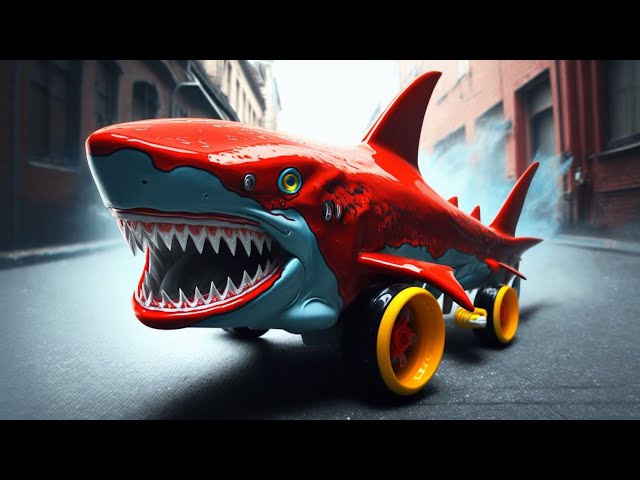 Shark car design inspired by Hot Wheels Shark Bite model