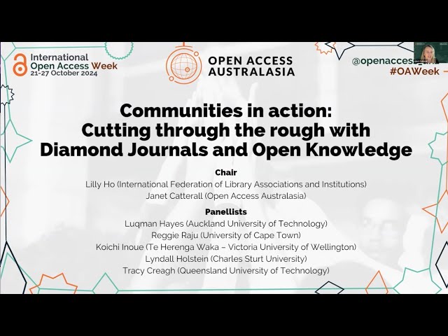 OAWeek 2024: Communities in Action: Cutting through the rough with diamond journals & open knowledge