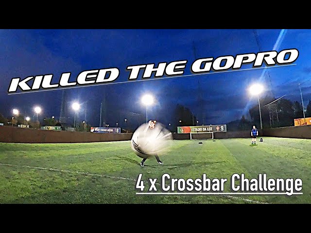 4 x Crossbar challenges and smashing the GoPro | Premier league football