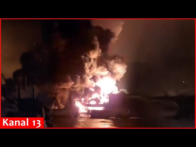 Ukraine launched strikes on another Russian oil base in Kaluga region -Strong fire started