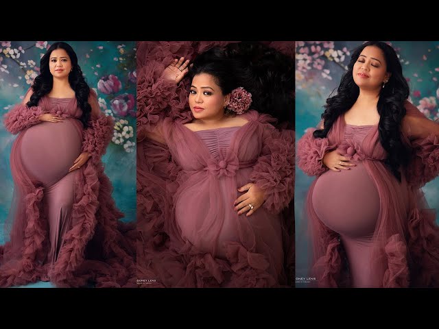 Bharti Singh Flaunting her Big Baby Bump in her Maternity Photoshoot with her New born Daughter