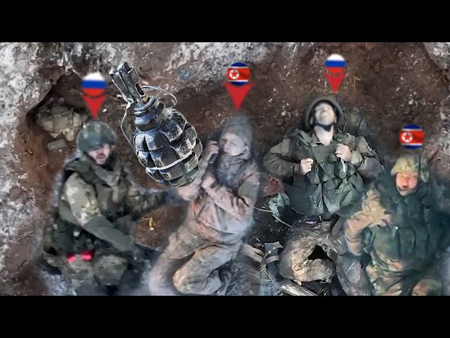 Ukrainian FPV drones relentlessly wipe out North Korean and Russian soldiers in frozen battlefield