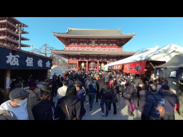 VR180 2021.12 Year-End Fair in Asakusa Tokyo Japan