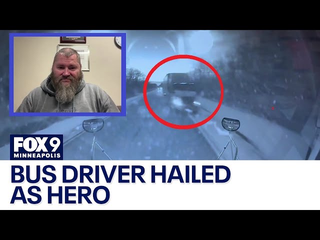 Hero school bus driver avoids head-on crash with semi in Mille Lacs County