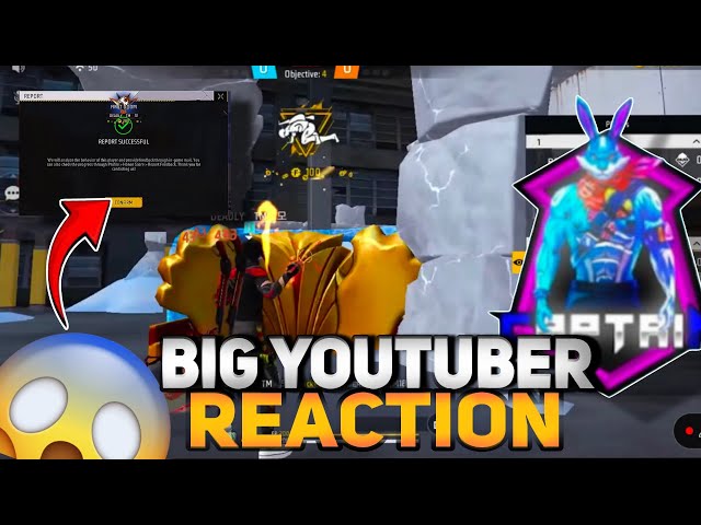 Gameplay reaction video 🤬😨big youtuber react on my gameplay 😄@CAPTAINGAMINGFreefFire