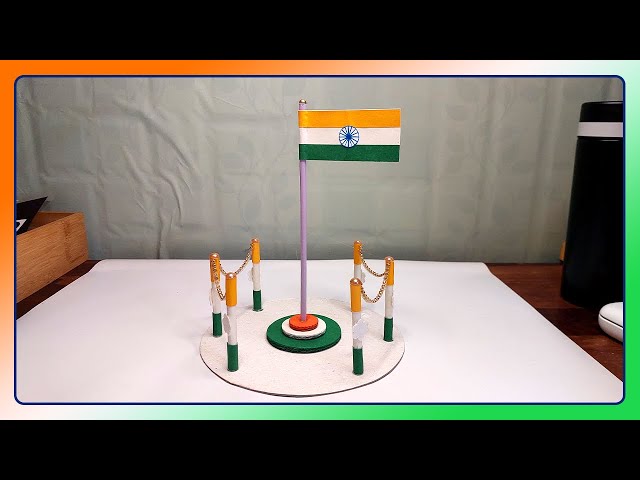 IINDIAN Flag Hoist Stage | Republic day craft ideas for school project | Tricolor Craft ideas #diy