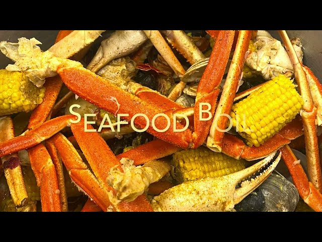 Seafood boil night with the family