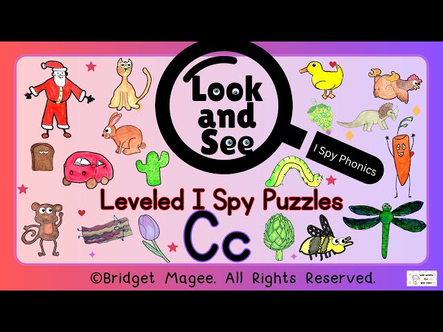 [Leveled I Spy Puzzles] Look and See: Words that Begin with the Letter Cc