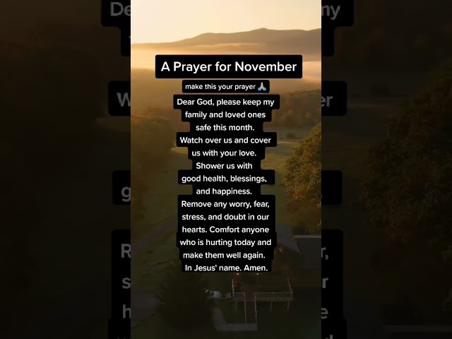 November prayer #DearGod #Jesuschrist #Christian #Saved #Prayer #Amen