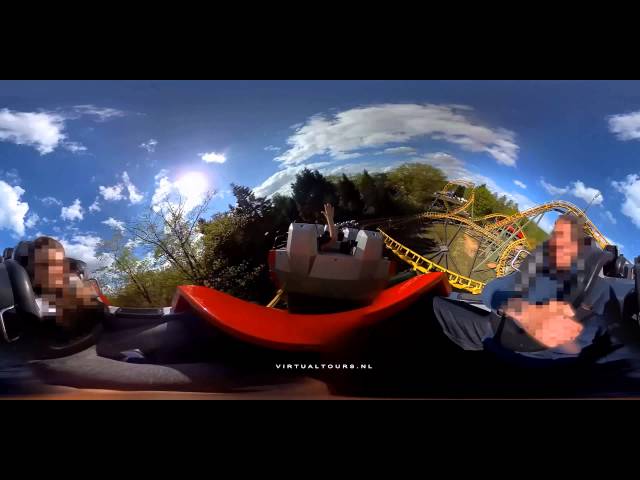 Tornado Rollercoaster onride 360 video (Hellendoorn)