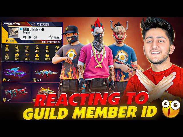 Reacting To My Guild Members Id In Free Fire🔥 Rarest Collection In As Army- Garena Free Fire