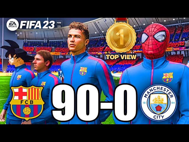 FIFA 23 | RONALDO, MESSI , SON GOKU, MARIO, BATMAN ALL STARS | FC BARCELONA 90- 0 Manchester City