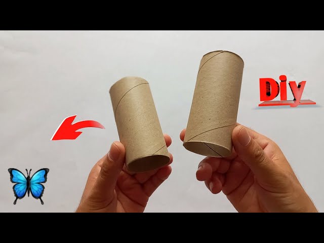 How to make paper Butterfly very easy! Butterfly making with toilet paper rolls