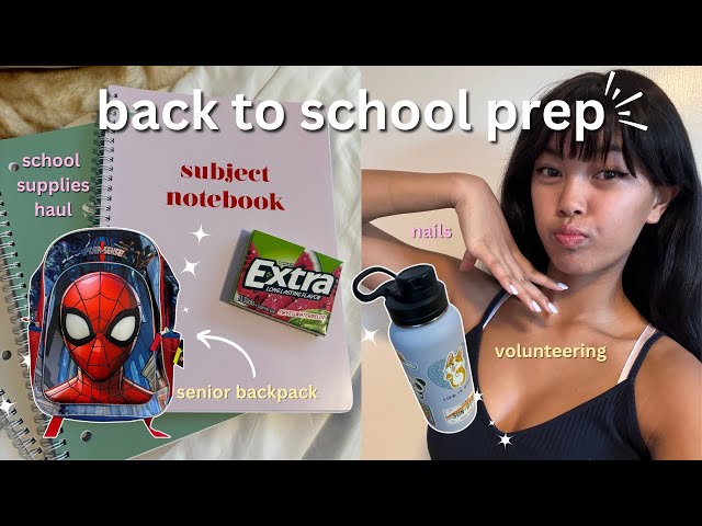 prep with me for back to school 🍵📚 (supplies haul, senior photos, volunteering & more)