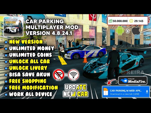 CAR PARKING MULTIPLAYER MOD APK V4.8.24.1 New 2025 - No Password & Unlimited Money