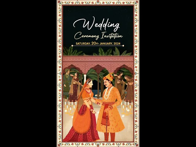 Gorgeous Indian E-Invite  Digital Invite Wedding Invite