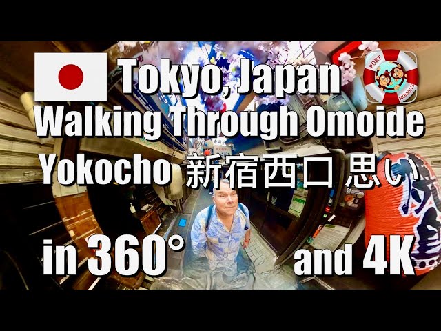 360° Tokyo, Japan - Walking Through Omoide Yokocho in 4K  新宿西口 思い出横丁