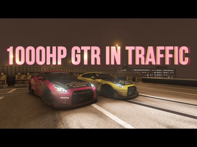 4K 1000HP RocketBunny GTR R35 DUO in Night Traffic #Shutoku #GTR #RocketBunny #AssettoCorsa #traffic