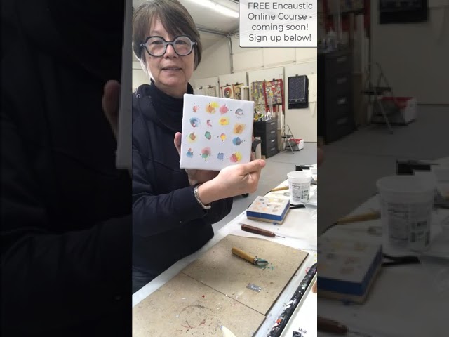 Pamela Caughey - NEW FREE ENCAUSTIC COURSE - Coming soon! #encaustic #artcourse #fyp #arttutorial