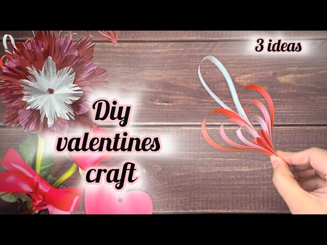 Easy Craft Ideas for Valentine's Day Decorations Diy Paper Heart|Diy heart hangings|3d snowflakes❤️